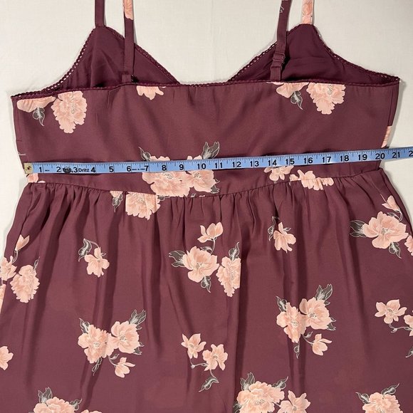 Torrid Size 1 Top Pastel Pink Floral Lexie Georgette Baby Doll Cami High Low - Picture 10 of 13